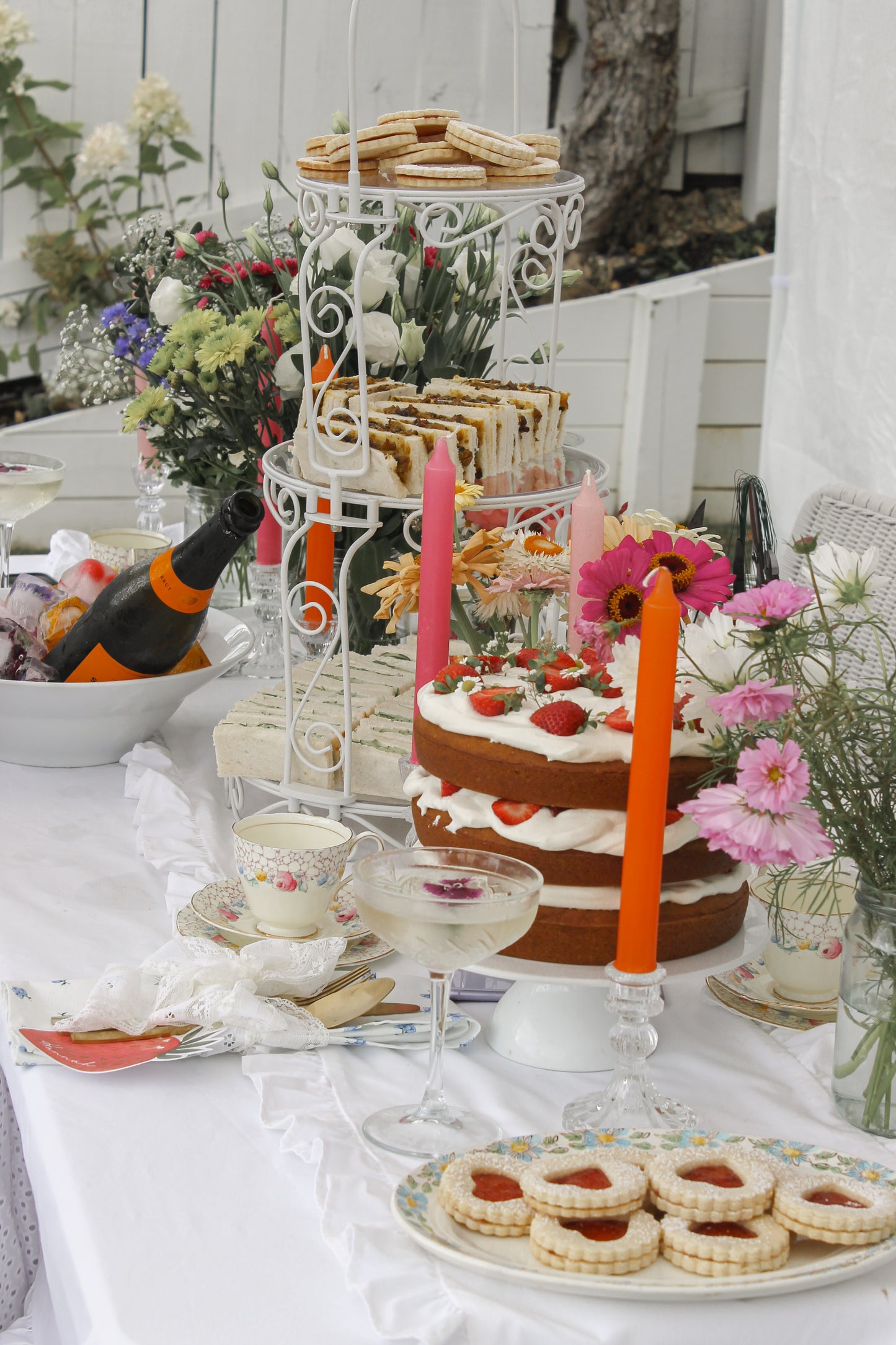 Pure White Ruffle Table Runner