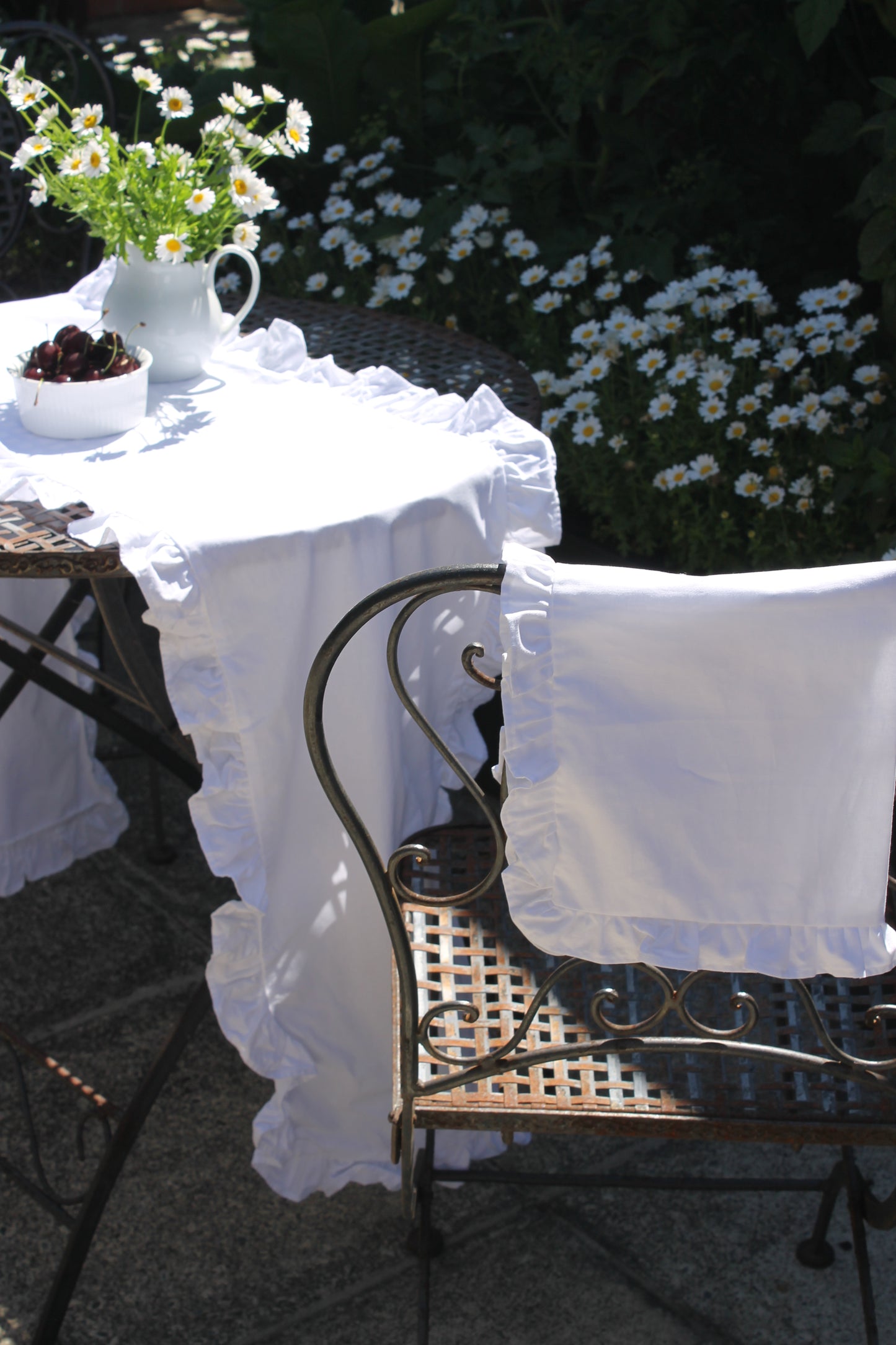 Pure White Ruffle Napkins - Set of 2